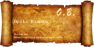 Opitz Bianka névjegykártya
